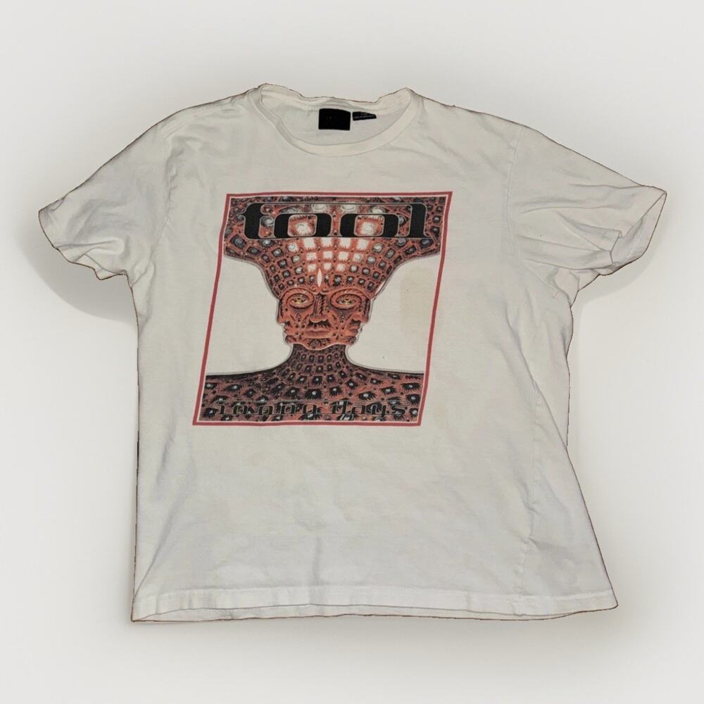 Tool 10000 Days T-Shirt White Large 22x24 Band Tee Y2K Grunge